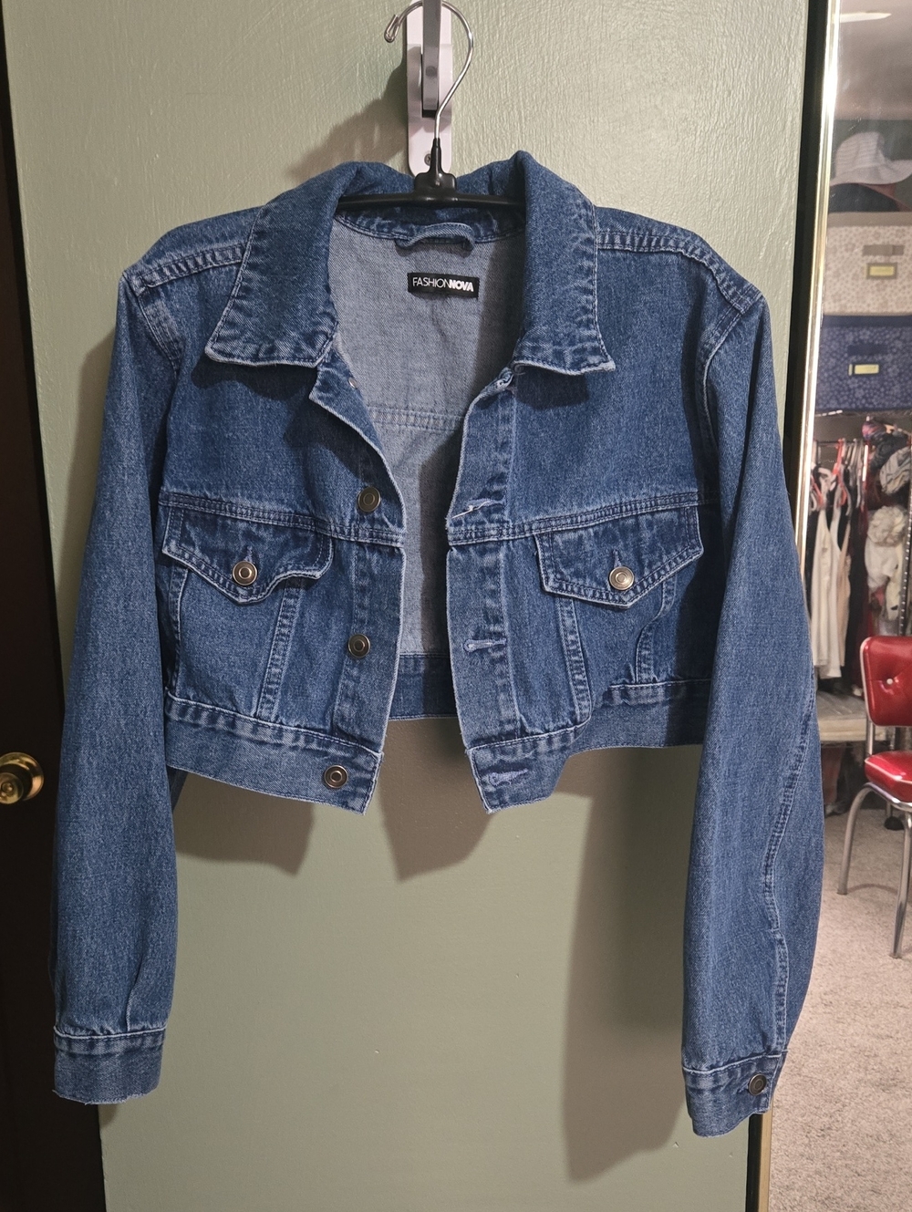 Fashion Nova Cropped Jean Jacket